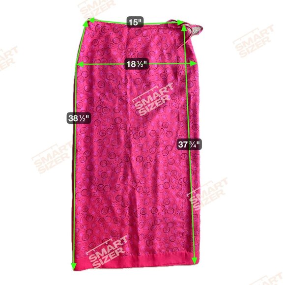 Express Womens Silk Wrap Maxi Pencil Skirt Size 9 10 Vintage 90s Boho Pink World - Picture 2 of 8